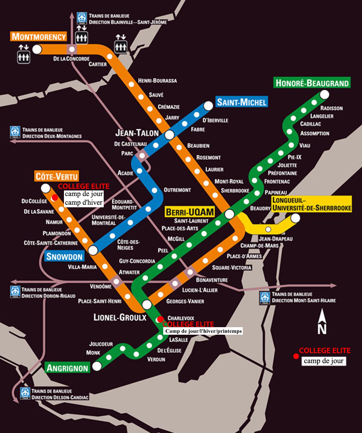 Plan du MÉTRO